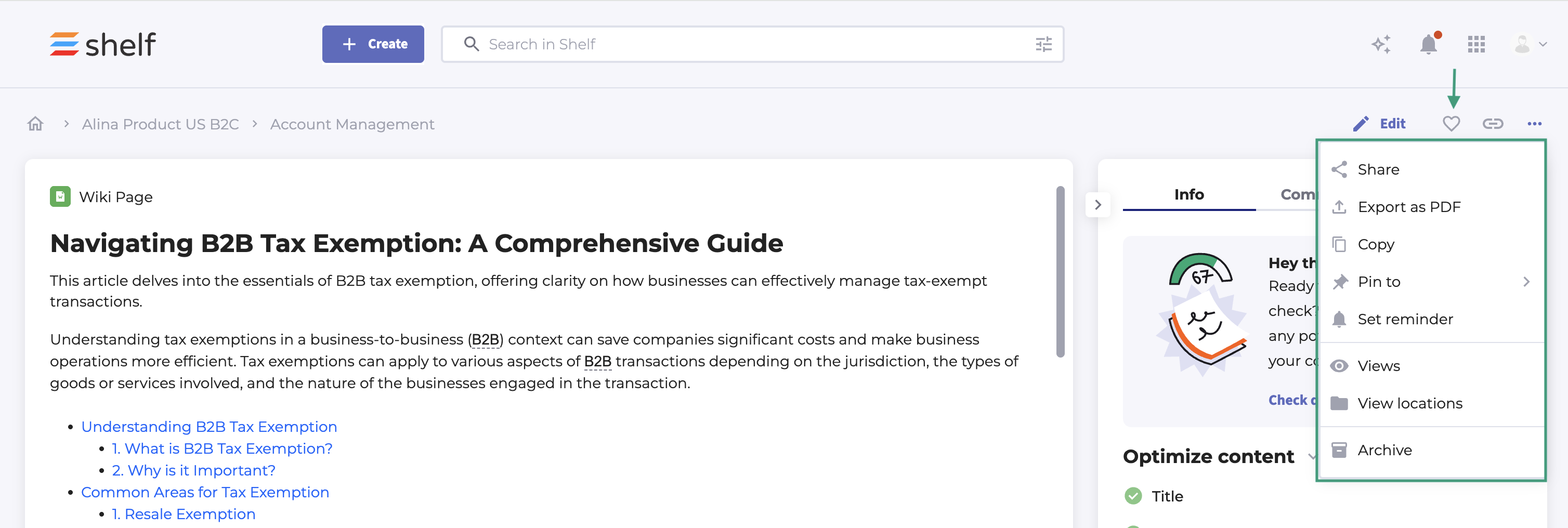 gemオーダーページ Gem View Page Overview | Shelf Help Center